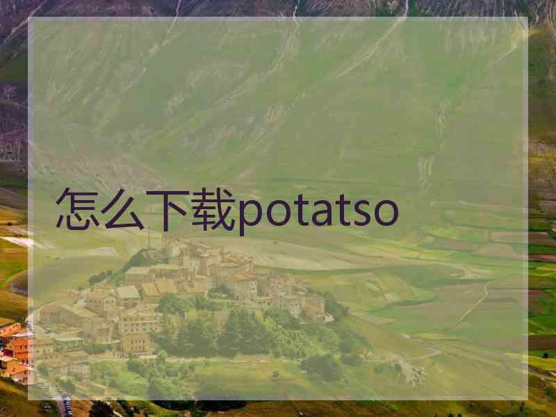 怎么下载potatso