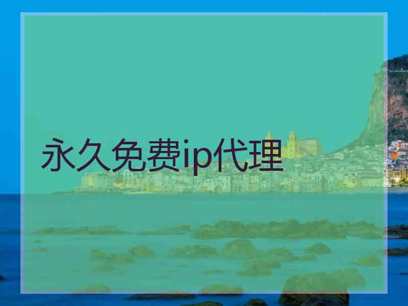 永久免费ip代理